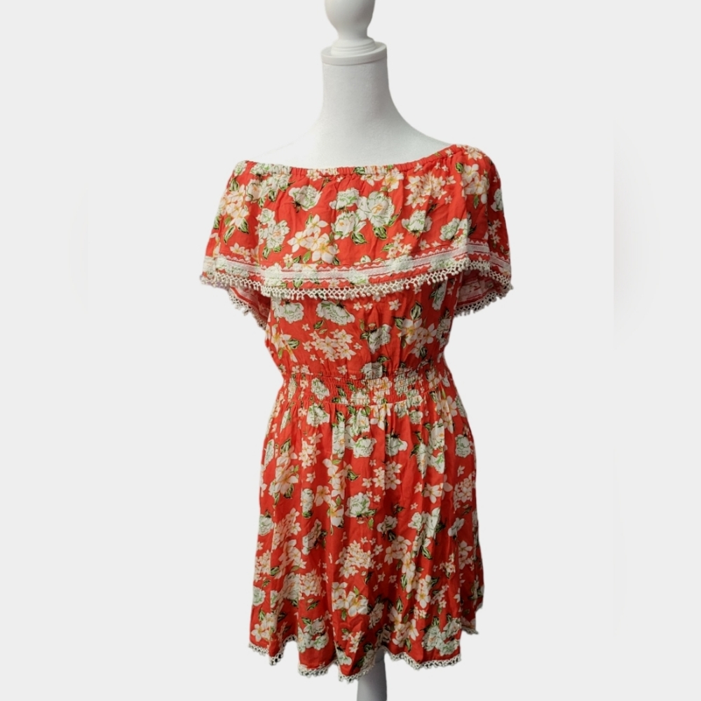 Cotton On Red Floral Dress